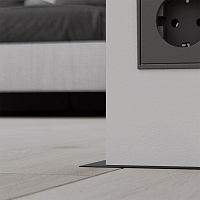 Микроплинтус щелевой Profiling 2,7 м черный матовый (7 пружин в комплекте)