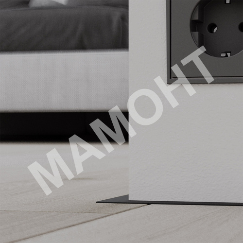 Микроплинтус щелевой Profiling 2,7 м черный матовый (7 пружин в комплекте) - Фото 2