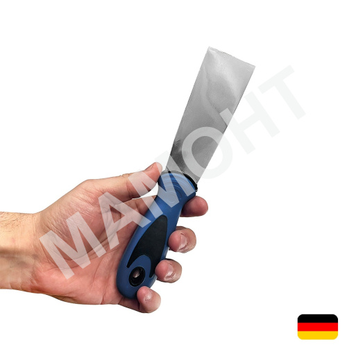 Шпатель нержавеющий 40 мм с лезвием средней жесткости МАМОНТ