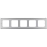 Рамка Legrand INSPIRIA 5-постовая, алюминий