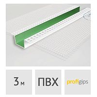 Профиль рустовочный 20 мм с сеткой, 3 м