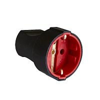 Штепсельное гнездо с заземлением черное AY-KA (79 117 00)