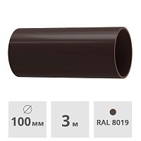 Труба Docke Lux ПВХ 100 мм х 3 м, шоколад