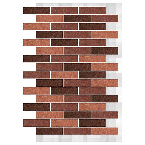 Декоративное покрытие АМК, цвет 300 (коричневый), имитация кирпича, 9 м2