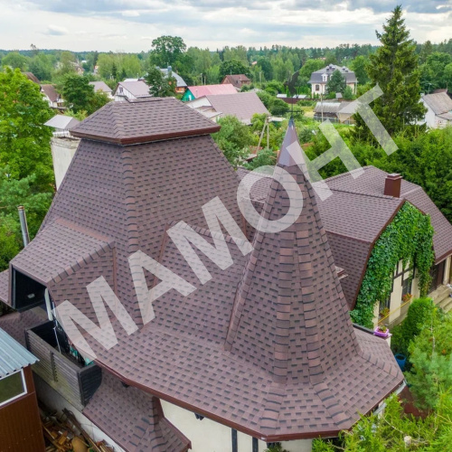 Гибкая черепица многослойная ТЕХНОНИКОЛЬ SHINGLAS Фазенда Коричневый, 2,6 м2