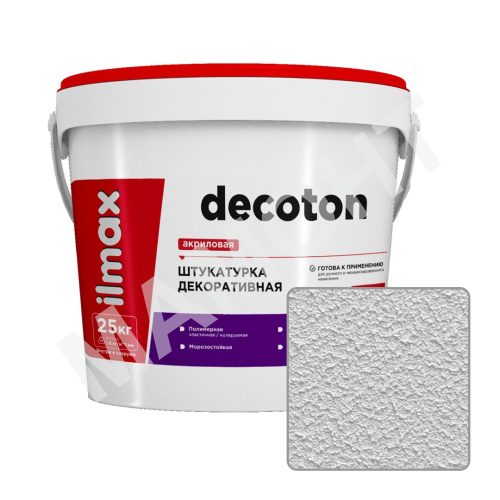 Штукатурка декоративная акриловая ilmax decoton 1,0 мм, белая, 25 кг