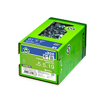 Саморез 5.5 x 19 мм кровельный со сверлом PT3 и резиновой прокладкой, цинк, 300 шт. ЕКТ