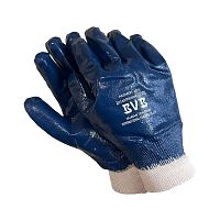 Перчатки из хлопковой подкладки с нитриловым покрытием и вязанной манжетой, размер №10.5