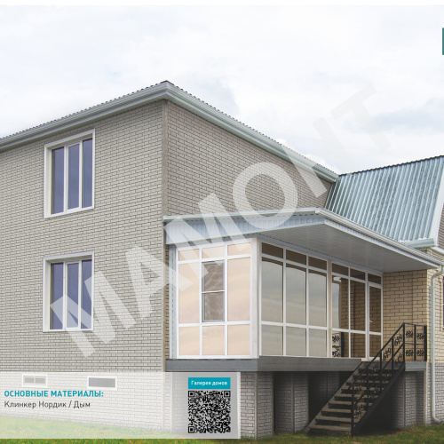 Фасадная панель Ю-Пласт Stone House S-Lock КЛИНКЕР НОРДИК Дым - Фото 2