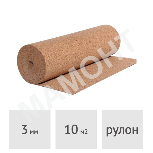 Подложка пробковая A-STEP 1 м х 10 м х 3 мм