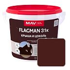 Краска MAV FLAGMAN 31к крыша и цоколь вишневая матовая, 3 л