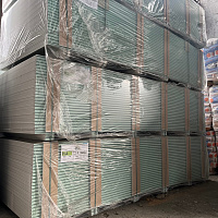 Гипсокартон стеновой (12.5 мм) влагостойкий Knauf 120 x 300 см