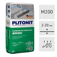 Самонивелир быстротвердеющий финишный Plitonit Финиш, 20 кг