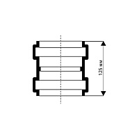 Муфта двойная ПВХ для наружной канализации KGMM
