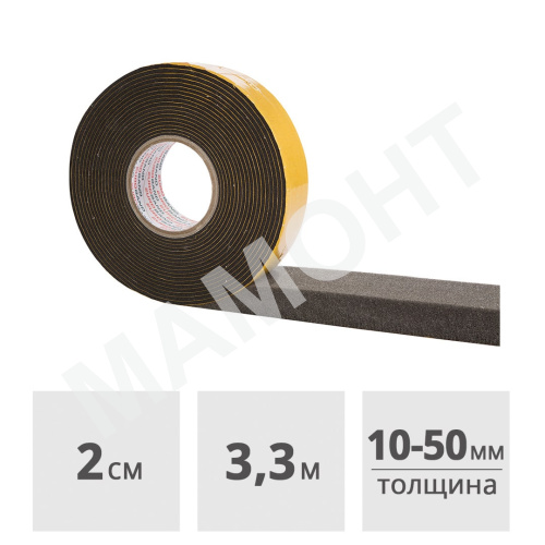 Лента саморасширяющаяся для монтажа окон EUROBAND ПСУЛ 20 x 10(50) x 3,3 (рулон 3,3 м)