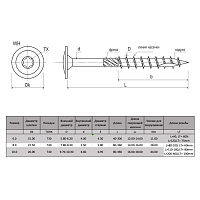 Конструкционный саморез 6.0*100 тарельчатая головка WTZ 50 шт. MFIX