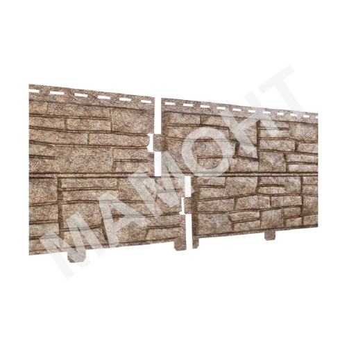 Фасадная панель Ю-Пласт Stone House СЛАНЕЦ Бурый