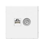 Розетка Systeme Electric ARTGALLERY двойная ТВ + компьютерная RJ45, лотос