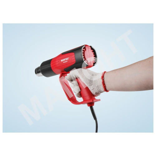 Термовоздуходувка (строительный фен) WORTEX HG 6020-1 в чемодане + набор сопл