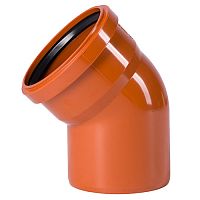 Отвод 45° ПВХ для наружной канализации KGB