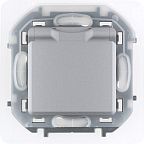 Розетка Legrand INSPIRIA с крышкой, алюминий