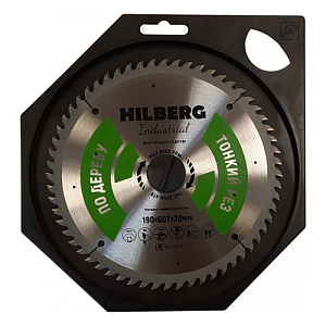 Диск пильный 190 х 30 мм (60зубъев) серия Indastrial Дерево тонкий Hilberg (HWT192)