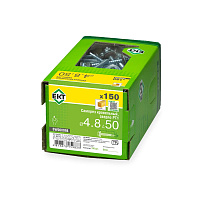 Саморез 4.8 x 50 мм кровельный со сверлом PT1 и резиновой прокладкой, цинк, 150 шт. ЕКТ