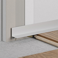 Микроплинтус L щелевой Profiling 2,7 м серебро матовый (7 пружин в комплекте)