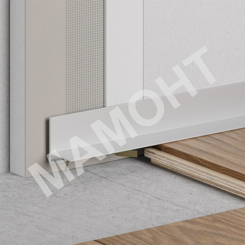 Микроплинтус L щелевой Profiling 2,7 м серебро матовый (7 пружин в комплекте) - Фото 2