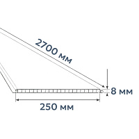 Панель ПВХ Европрофиль Звезды маленькие GK10 (2700 х 250 х 8 мм) 4 шт.