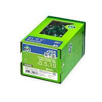 Саморез 5.5 x 19 мм кровельный со сверлом PT3 и резиновой прокладкой, RAL 6005, 300 шт. ЕКТ