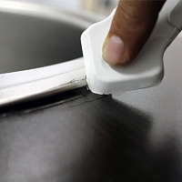 Шпатель двухсторонний резиновый 80 мм DECOR