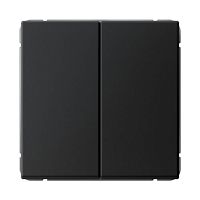 Выключатель Systeme Electric ARTGALLERY 2-клавишный, карбон