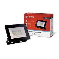 Прожектор светодиодный СДО-7 30Вт черный IN HOME