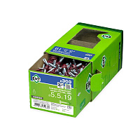 Саморез 5.5 x 19 мм кровельный со сверлом PT3 и резиновой прокладкой, RAL 3005, 300 шт. ЕКТ