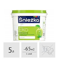Краска акриловая Sniezka Eko белая, 5 л