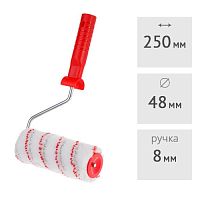 Валик "POLYAMID" 250 мм с ручкой (ворс 12 мм) STARTUL PROFI (ST0232-25R)