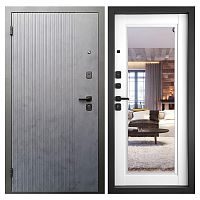 Дверь РОНА Зеркало Бетон графит / Арктик Промет