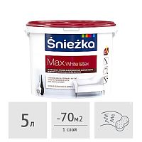 Краска Sniezka Max White Latex латексная белая, 5 л