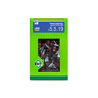 Саморез 5.5 x 19 мм кровельный со сверлом PT3 и резиновой прокладкой, RAL 3005, 300 шт. ЕКТ