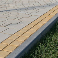 Борт (бордюр) тротуарный серый 1000 х 200 х 80 мм