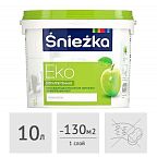 Краска акриловая Sniezka Eko белая, 10 л