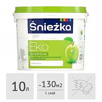 Краска акриловая Sniezka Eko белая, 10 л