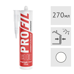 Силиконовый герметик Soudal Profil универсальный прозрачный, 270 мл