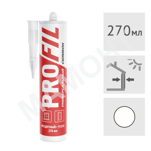 Силиконовый герметик Soudal Profil универсальный прозрачный, 270 мл
