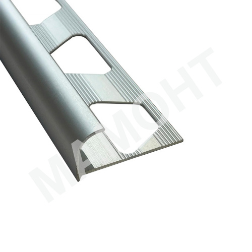 Уголок для плитки алюминиевый полукруглый Profiling ПО-10 серебро 2,7 м