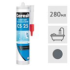 Силиконовый герметик Ceresit CS 25 санитарный (16) графит, 280 мл