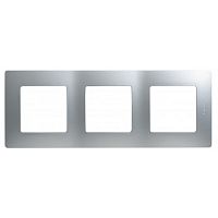 Рамка Legrand ETIKA 3-постовая, алюминий