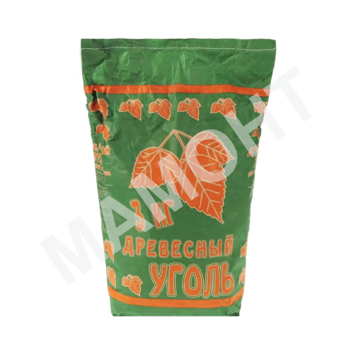 Уголь древесный в мешках, 3 кг