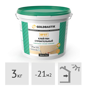 Клей строительный ПВА Goldbastik BF07, 3 кг
